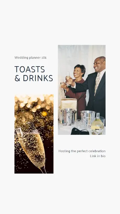 Raise a toast white modern-simple