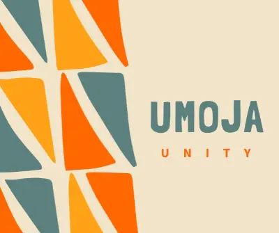 Celebrating Umoja brown whimsical-color-block