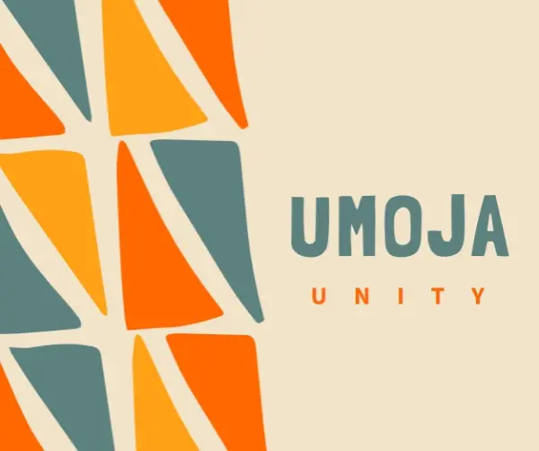 Celebrating Umoja brown whimsical-color-block