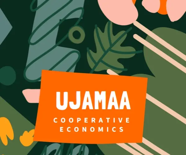 The Kwanzaa principle of Ujamaa green whimsical-color-block