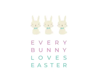 Happy Easter to every bunny white whimsical-color-block