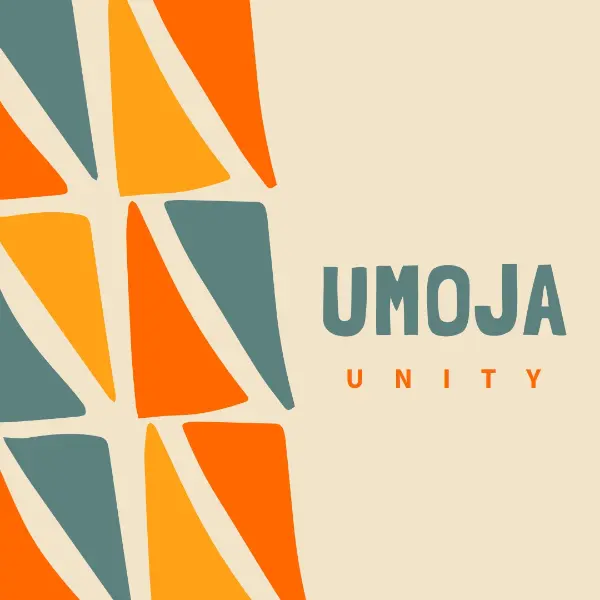 Celebrating Umoja brown whimsical-color-block