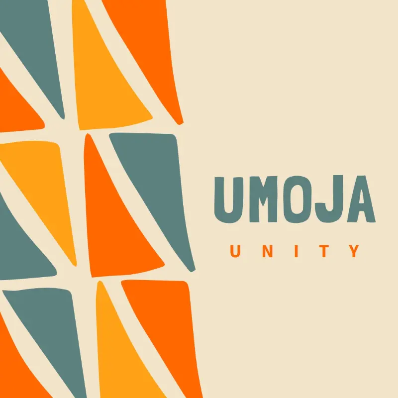 Celebrating Umoja brown whimsical-color-block