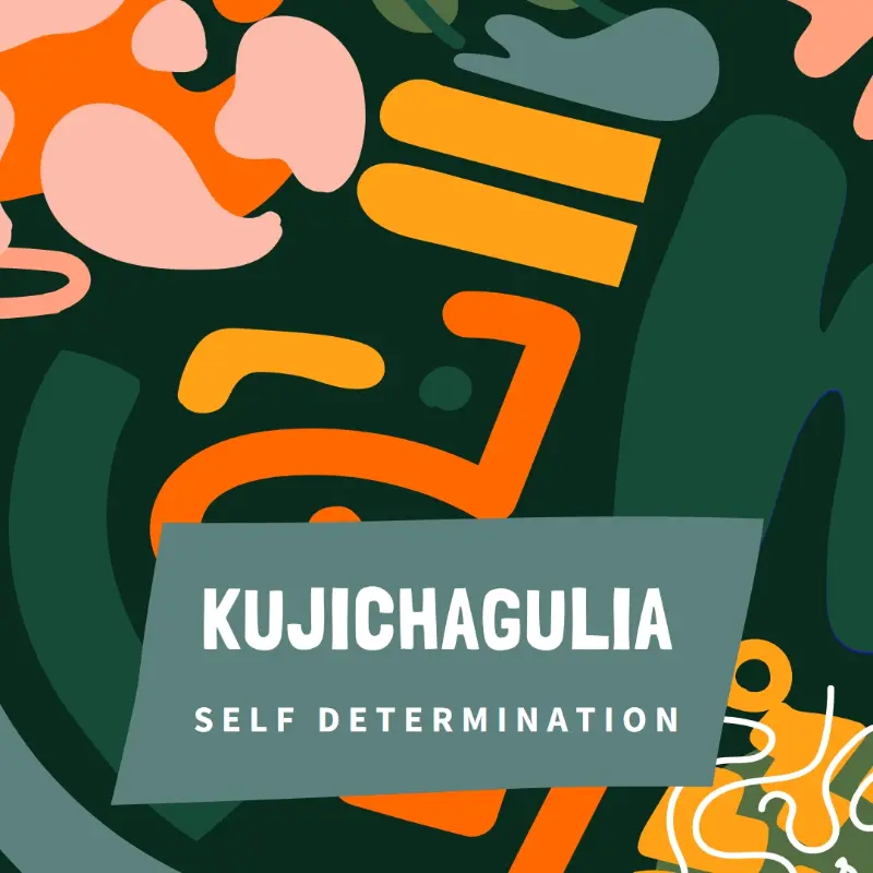 Honoring Kujichagulia green whimsical-color-block