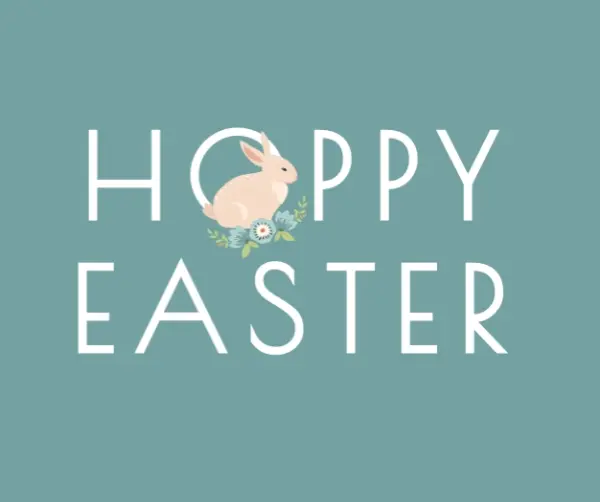 Hoppy Easter green modern-simple