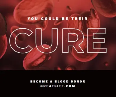 Become a blood donor red modern-simple