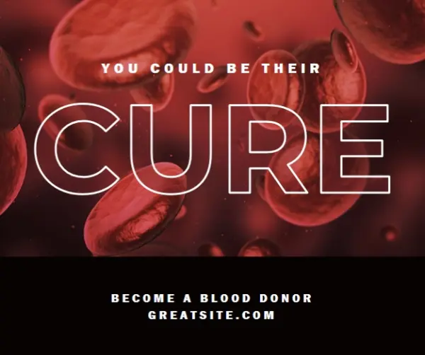 Become a blood donor red modern-simple