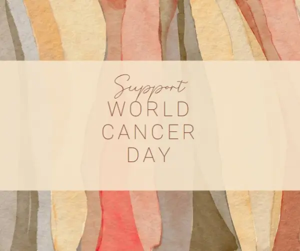 Supporting World Cancer Day yellow modern-simple