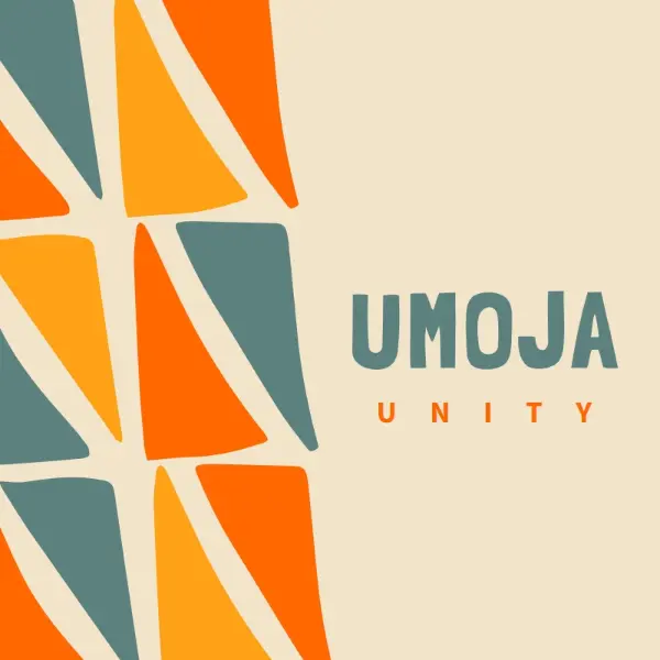 Celebrating Umoja brown whimsical-color-block