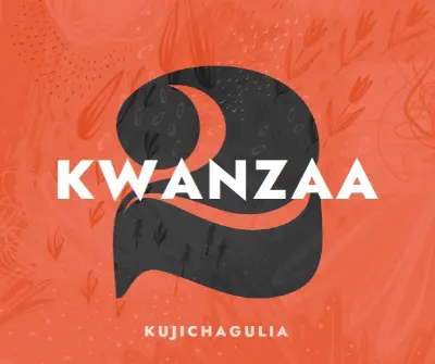 Celebrate the second day of Kwanzaa orange organic-simple