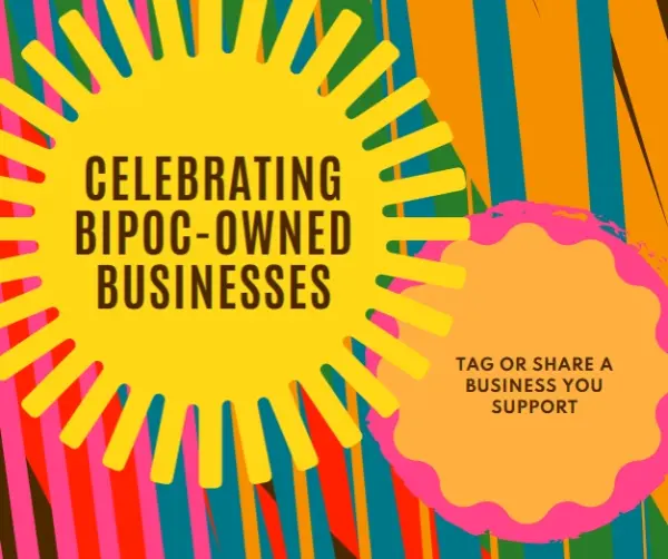 Celebrate BIPOC-owned businesses yellow modern-color-block