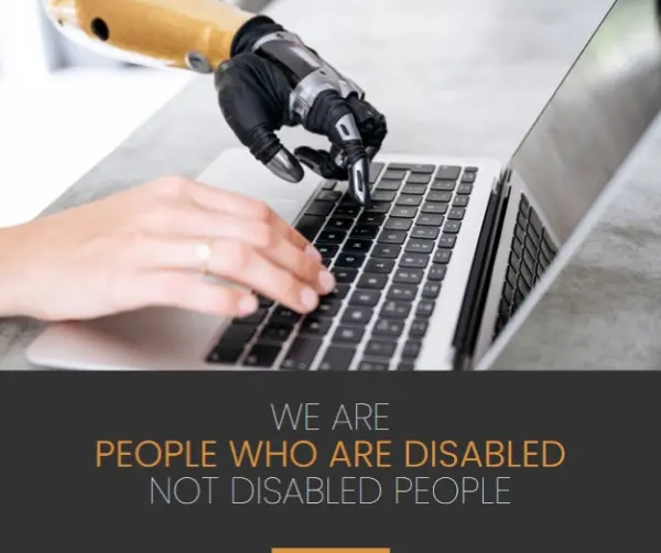 People with disabilities awareness gray modern-simple