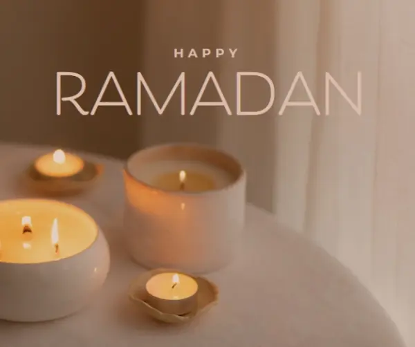 Happy Ramadan brown modern-simple