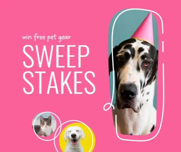 Super sweepstakes pink whimsical-line