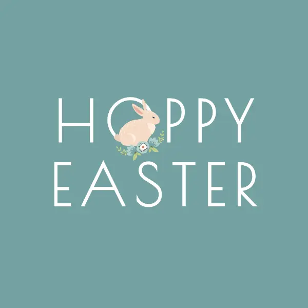 Hoppy Easter green modern-simple