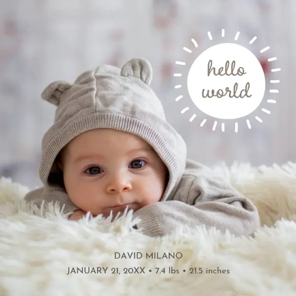 Hello world gray modern-simple