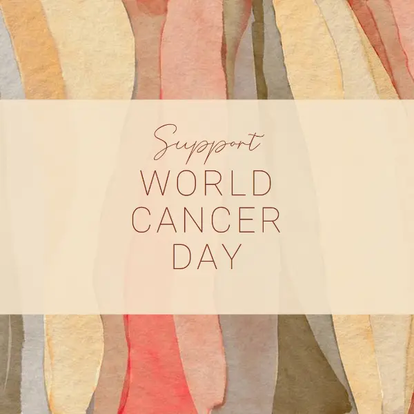 Supporting World Cancer Day yellow modern-simple