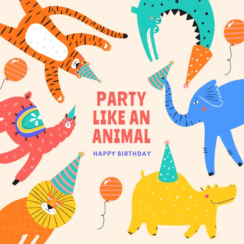 Party animal yellow whimsical-color-block