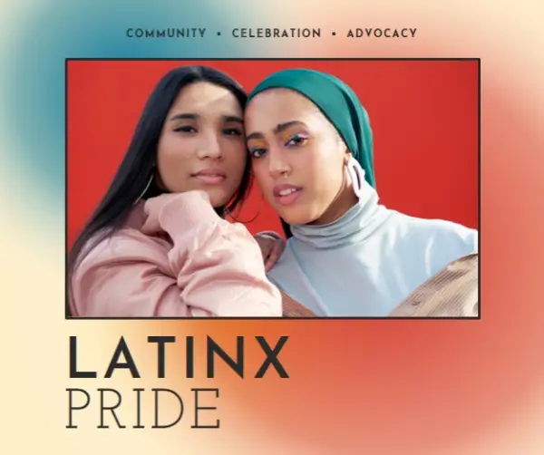 Celebrating the Latinx community red modern-bold