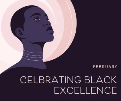 Celebrating Black excellence purple whimsical-color-block