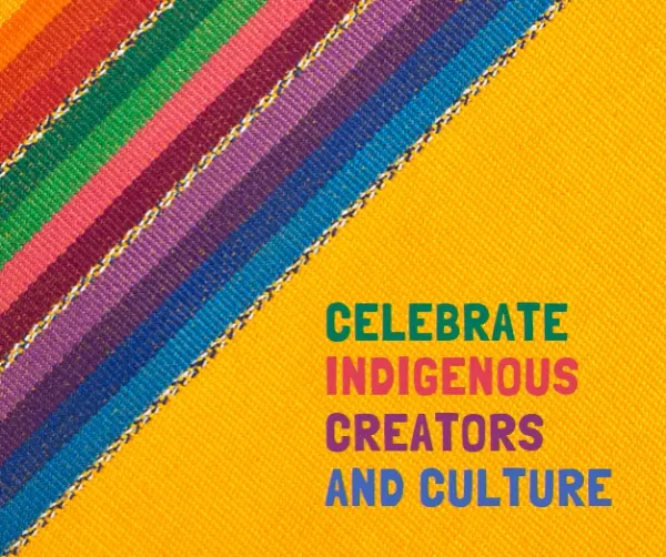 Celebrate Indigenous creators yellow organic-simple