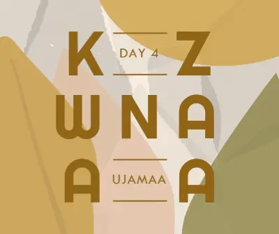 Ujamaa for Kwanzaa orange organic-simple