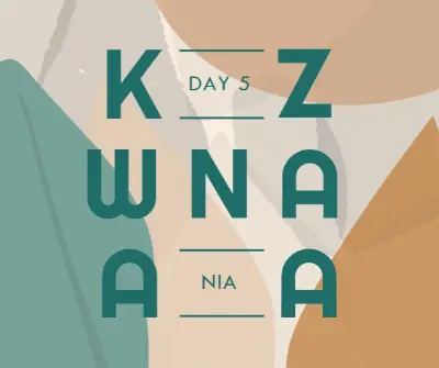 Nia for Kwanzaa brown organic-simple