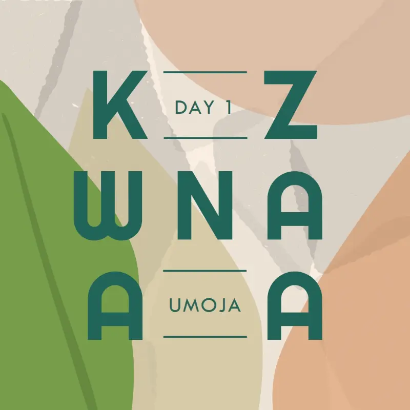 Umoja for Kwanzaa brown organic-simple