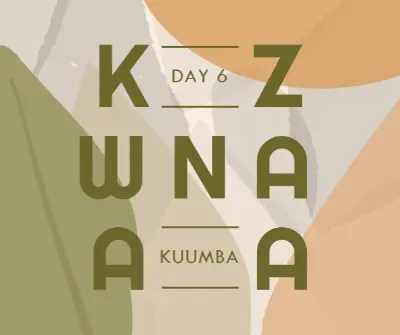 Kuumba for Kwanzaa gray organic-simple