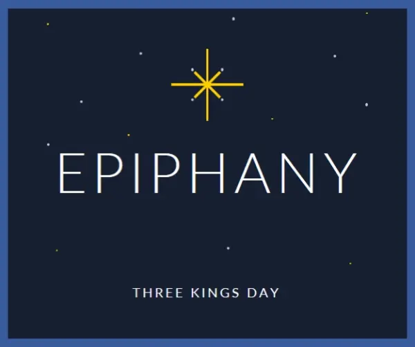 Observing Epiphany blue modern-simple