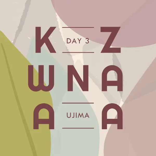 Ujima for Kwanzaa gray organic-simple