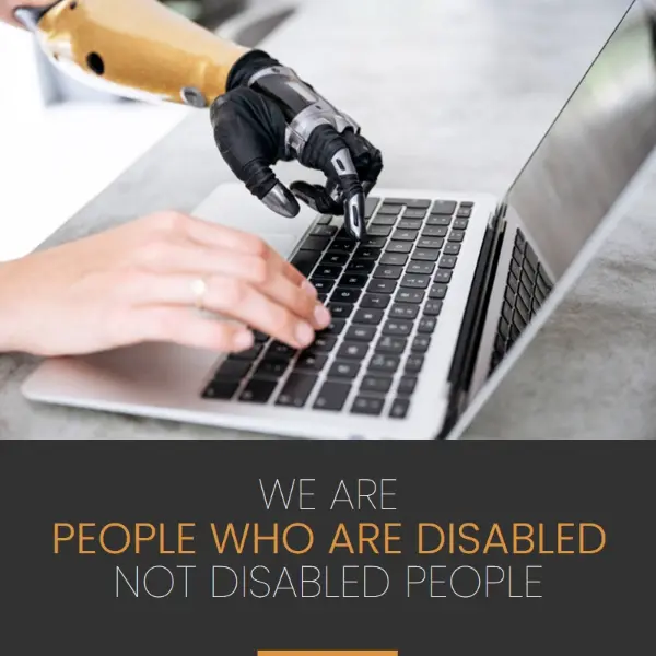 People with disabilities awareness gray modern-simple