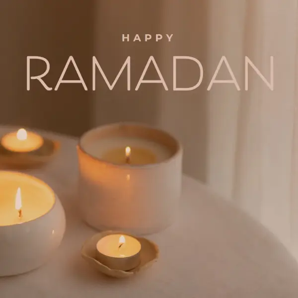 Happy Ramadan brown modern-simple