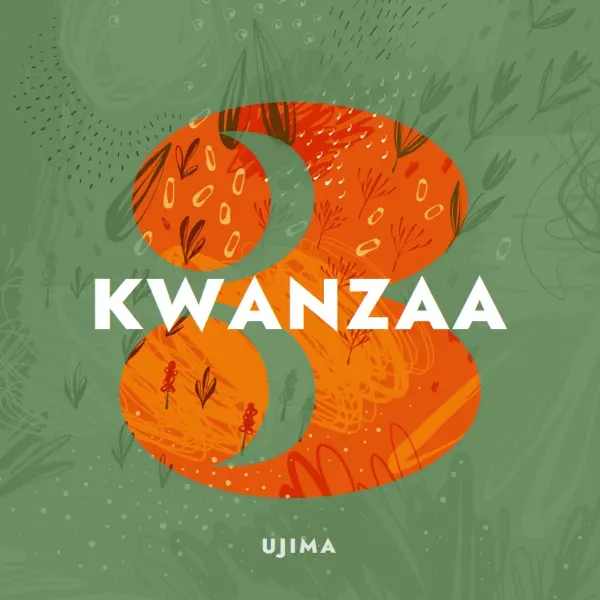 Celebrate the third day of Kwanzaa green organic-simple