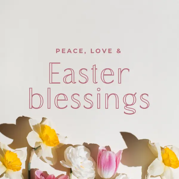 Easter peace and love gray modern-simple