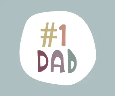 The best dad blue organic-simple