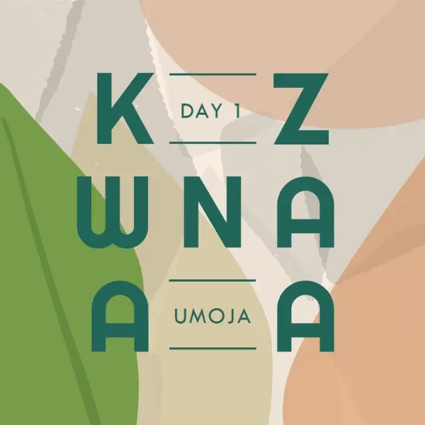 Umoja for Kwanzaa brown organic-simple