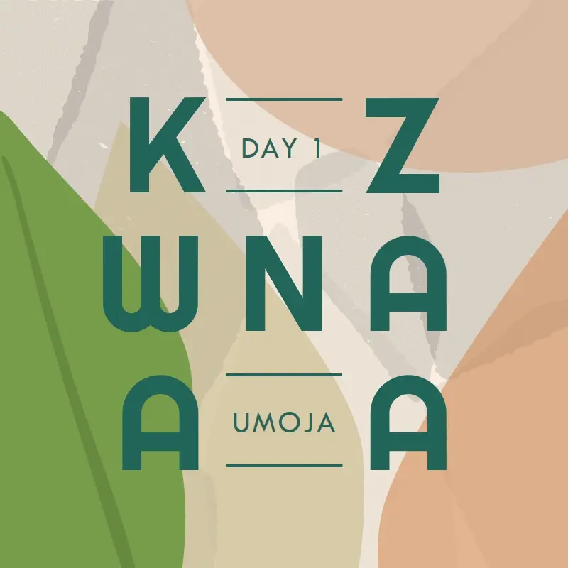 Umoja for Kwanzaa brown organic-simple