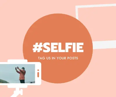 Selfie schtick orange modern-color-block