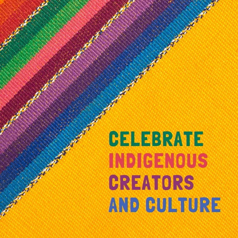 Celebrate Indigenous creators yellow organic-simple