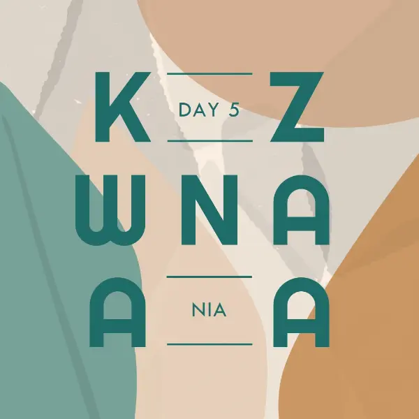 Nia for Kwanzaa brown organic-simple