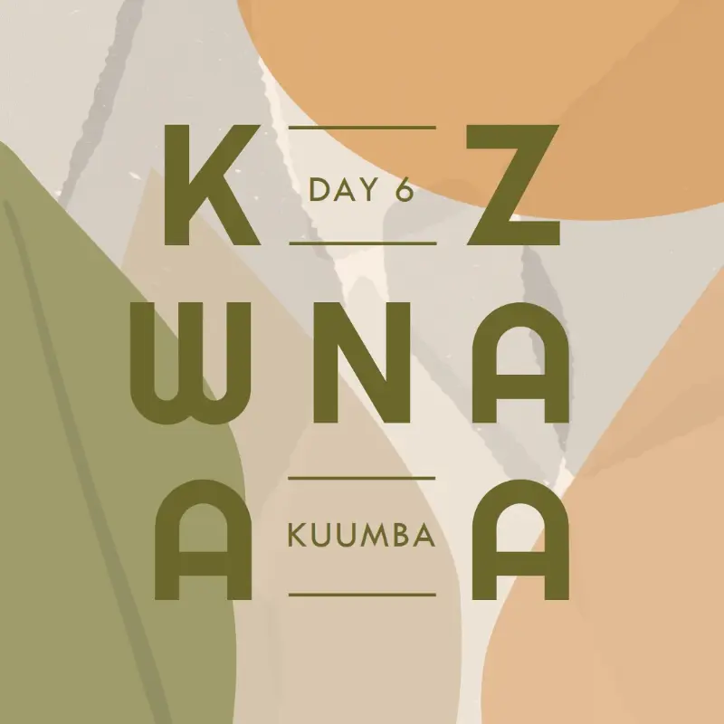 Kuumba for Kwanzaa gray organic-simple