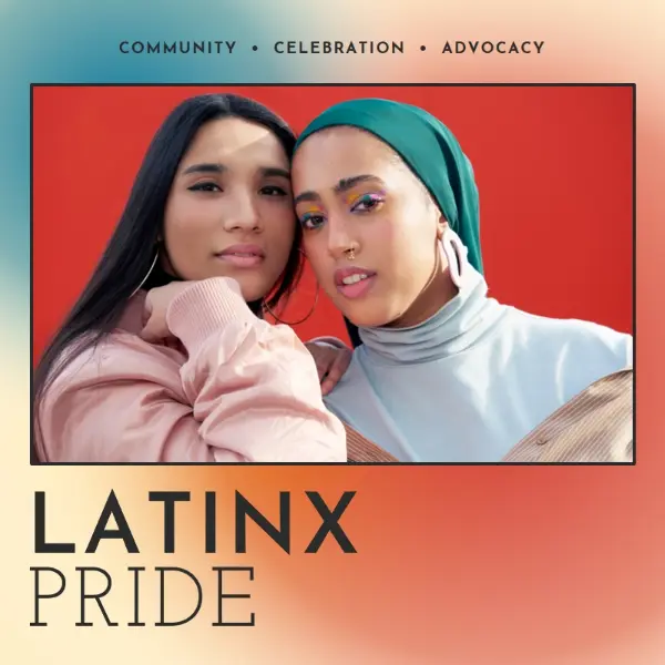 Celebrating the Latinx community red modern-bold