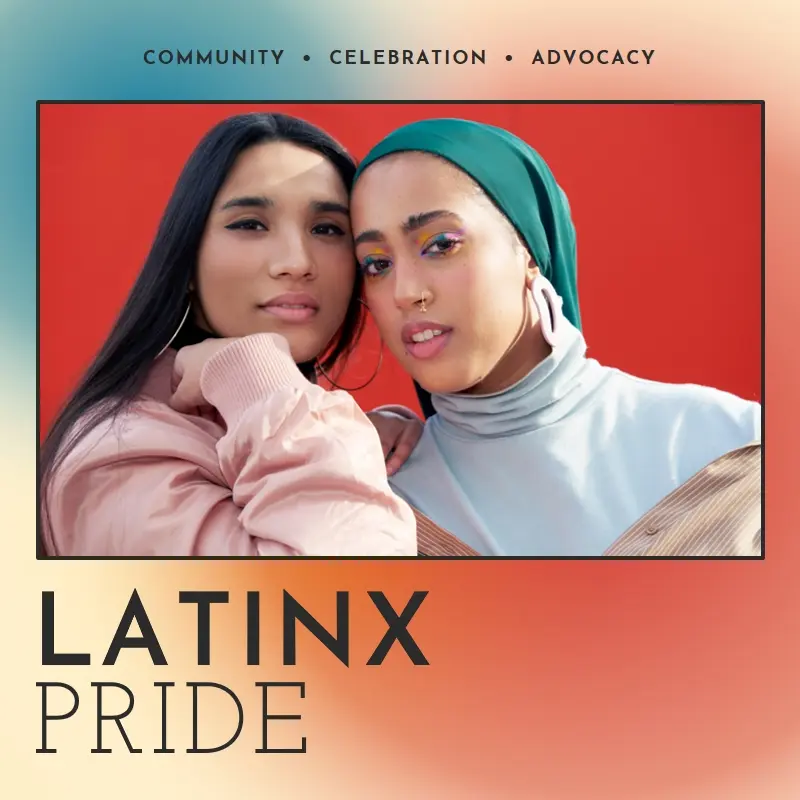 Celebrating the Latinx community red modern-bold