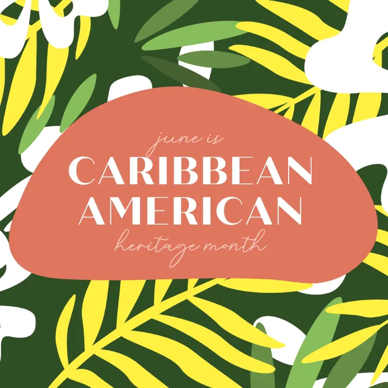 Honoring Caribbean American Heritage green organic-simple