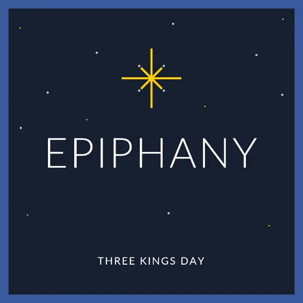 Observing Epiphany blue modern-simple