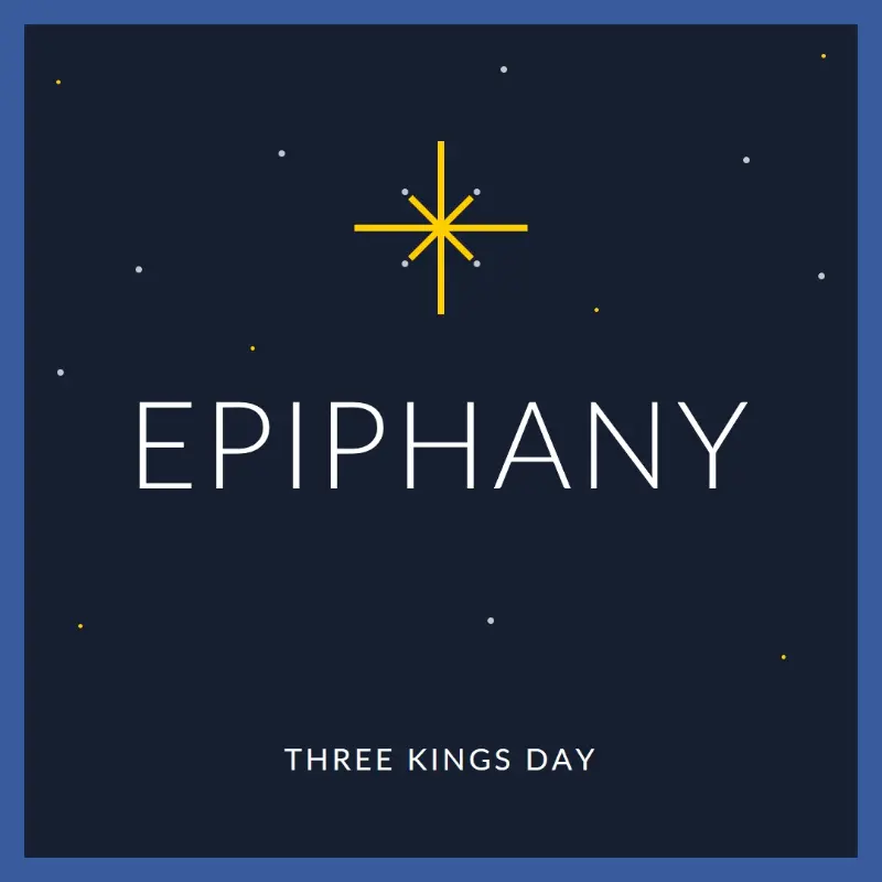 Observing Epiphany blue modern-simple