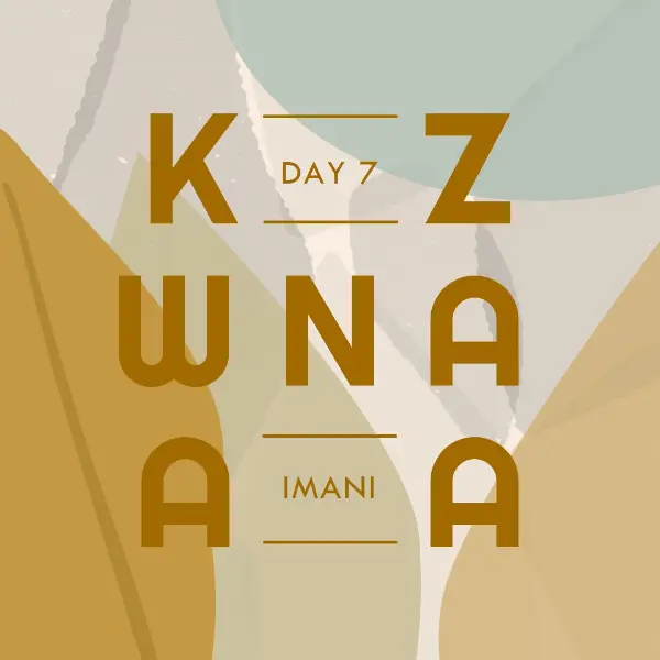 Imani for Kwanzaa brown organic-simple