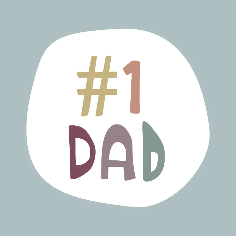 The best dad blue organic-simple