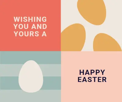 Happy Easter to you and yours orange modern-color-block